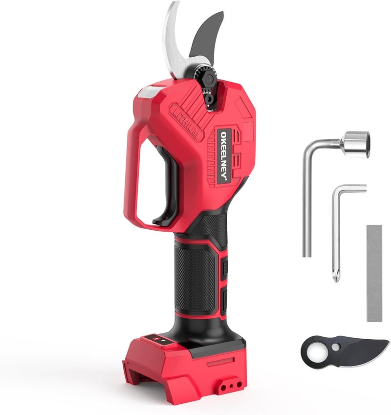 Okeelney Electric Pruning Shears for Milwaukee M18 Battery, Brushless Cordless Branch Cutter Pruner with 1.5 inch Cut Capacity for Tree trimming, Shrubs, Gardening - 1 YEAR REPLACEMENT WARRANTY - Image 1